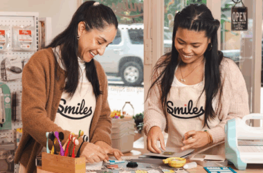 Smiles Handcrafted co-founders Jennifer Lopez (left) and Sophiana Pich opened their shop on MLK Jr. Way earlier this year.